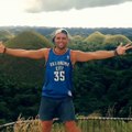 Guy gets crazy by the Chocolate hills in Bohol