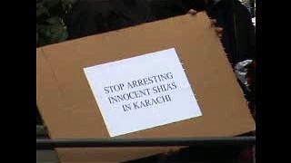 Protest infront of Pakistan Embassy London for Ashura day bomb blast ib Karachi part 2.wmv