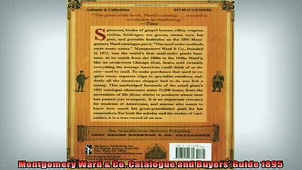 FREE DOWNLOAD  Montgomery Ward  Co Catalogue and Buyers Guide 1895  BOOK ONLINE
