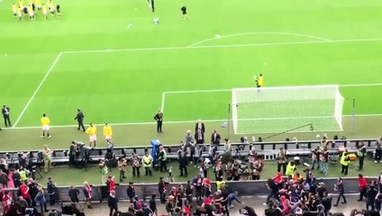 Fight between Liverpool and Sevilla fans before Europa League Final!!!