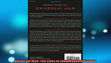 FREE DOWNLOAD  Universal Man The Lives of John Maynard Keynes  BOOK ONLINE