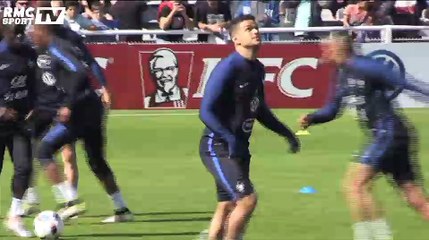 Le premier entraînement des Bleus à Biarritz