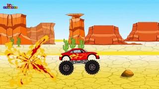 Monster Truck Stunts Wüste Cartoons für Kinder
