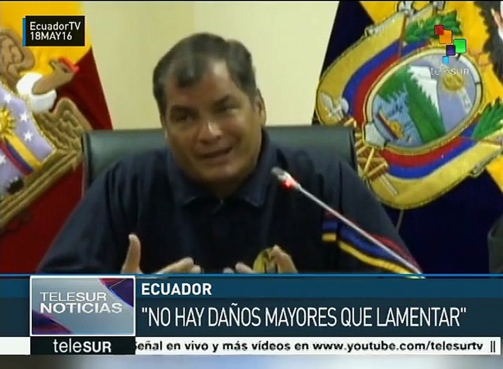 Pdte. Correa llama a ecuatorianos a mantener la calma