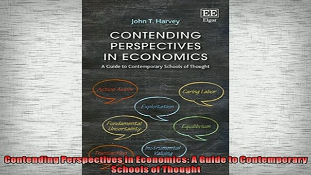 EBOOK ONLINE Contending Perspectives in Economics A Guide to Contemporary Schools of Thought BOOK ONLINE
