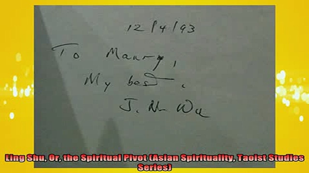 Free Full PDF Downlaod  Ling Shu Or the Spiritual Pivot Asian Spirituality Taoist Studies Series Full Ebook Online Free
