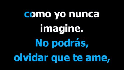 No podras -  Christian Castro - Karaoke - Letra