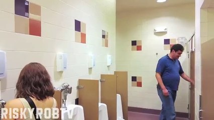 Girl Peeing In Boys Public Bathroom Prank!!