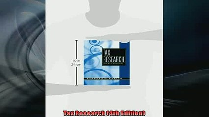 FREE PDF  Tax Research 4th Edition READ ONLINE