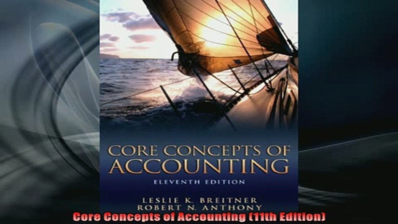 Free PDF Downlaod  Core Concepts of Accounting 11th Edition  FREE BOOOK ONLINE