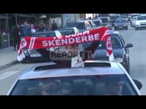 Report TV - Skënderbeu për herë të 6-të radhazi kampion i Shqipërisë, festimet