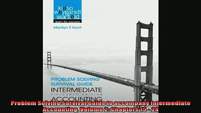 Free PDF Downlaod Problem Solving Survival Guide to accompany Intermediate Accounting Volume 2 Chapters 15 BOOK ONLINE