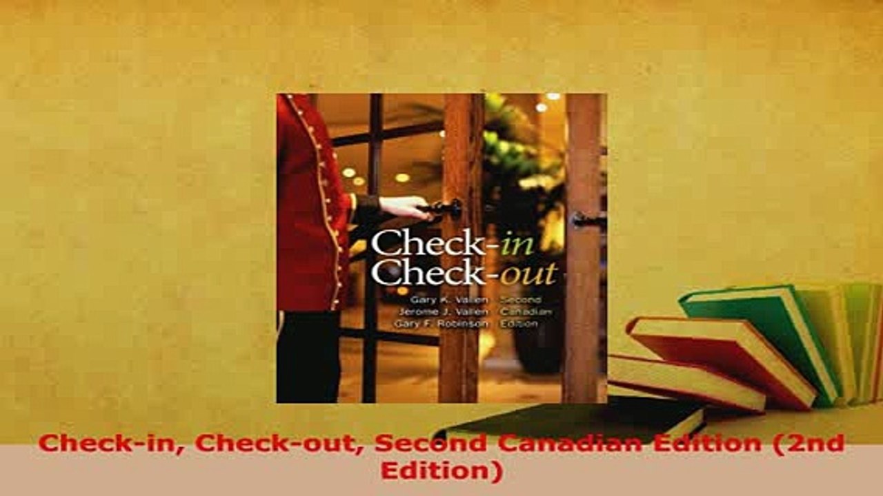 PDF  Checkin Checkout Second Canadian Edition 2nd Edition Read Full Ebook