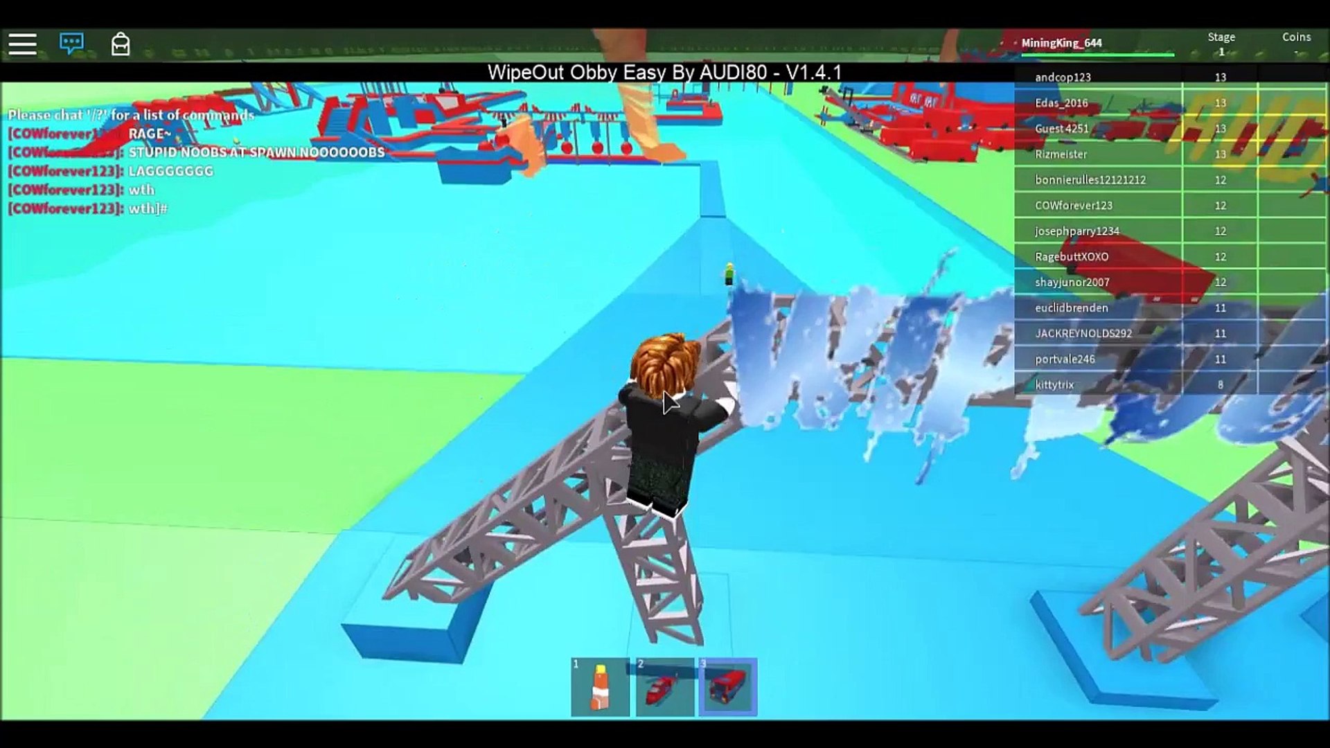 Playing A Wipeout Obby Roblox Part 1