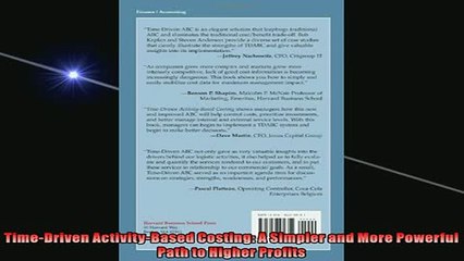 READ book  TimeDriven ActivityBased Costing A Simpler and More Powerful Path to Higher Profits  DOWNLOAD ONLINE