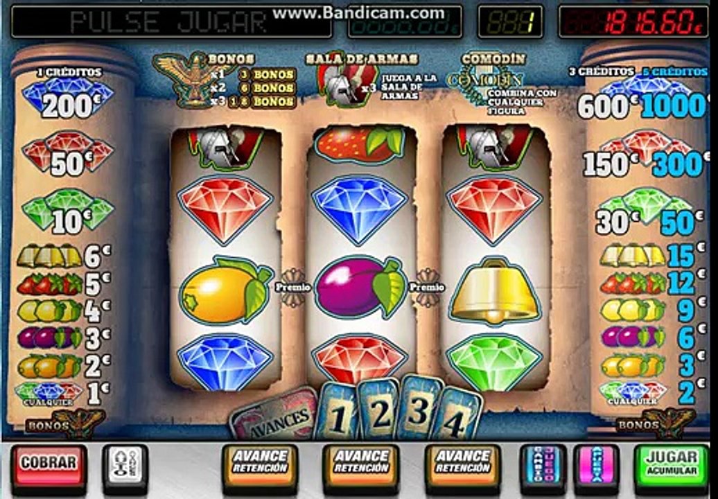 Tragaperras Dinero Real premio de 1.000 - Primera Parte