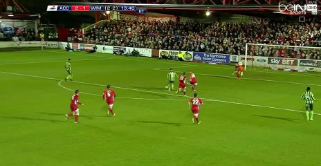 2-2 Lyle Taylor Amazing Goal - Accrington Stanley VS AFC Wimbledon 18.5.2016 - English League Two Div 3