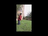Cute Two-Year-Old Plays Golf Like a Pro