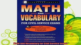 read here  Math and Vocabulary for Civil Service Exams