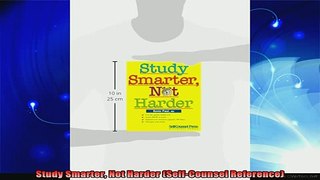 best book  Study Smarter Not Harder SelfCounsel Reference
