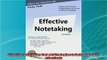 best book  Effective notetaking 2nd ed Strategies to help you study effectively