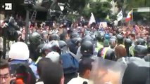 Oposición  es bloqueada por fuerzas de seguridad durante marchas