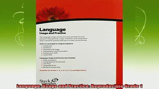 best book  Language Usage and Practice Reproducible Grade 1