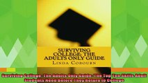 new book  Surviving College The Adults Only Guide The Top Ten Skills Adult Students Need Before