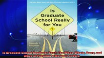 free pdf   Is Graduate School Really for You The Whos Whats Hows and Whys of Pursuing a Masters or