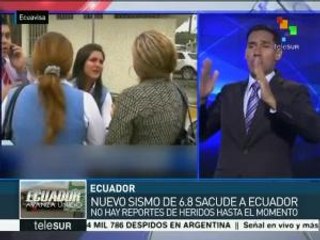 Nuevo sismo en Ecuador de 6.8 grados Richter no ha dejado víctimas