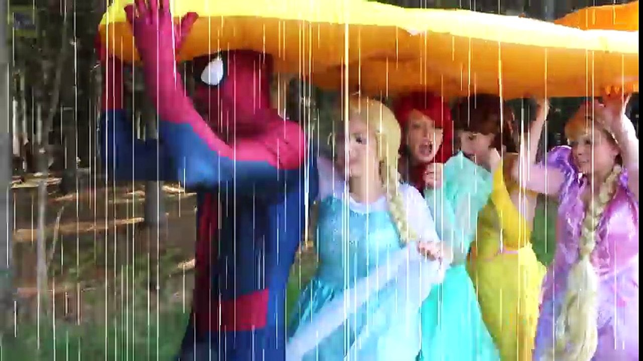 Frozen Elsa & Disney Princess PIZZA PARTY! w_ Spiderman, Pink Spidergirl, Anna, Batman & Prank -)