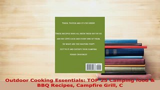 PDF  Outdoor Cooking Essentials TOP 25 Camping food  BBQ Recipes Campfire Grill C Ebook