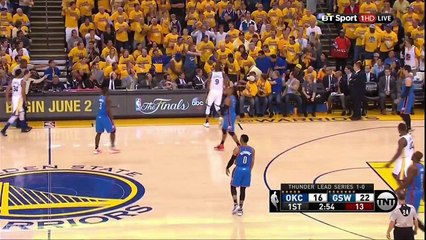 Stephen Curry Goes Flying into the Stands  Thunder vs Warriors  Game 2  2016 NBA Playoffs