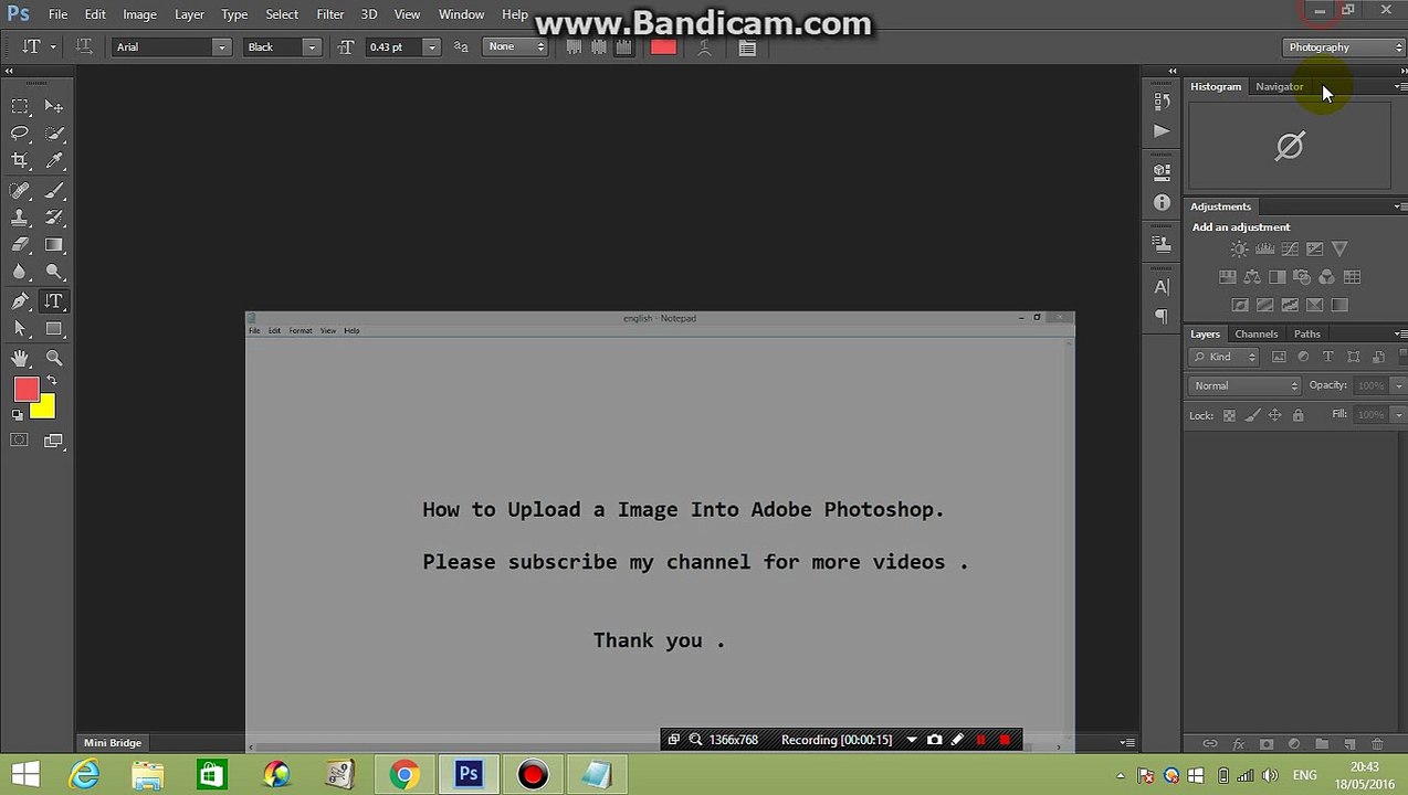 How to Upload a Image Into Adobe Photoshop