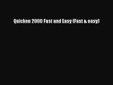 [PDF] Quicken 2000 Fast and Easy (Fast & easy) [Download] Full Ebook