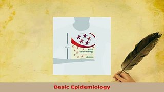 Read  Basic Epidemiology Ebook Free