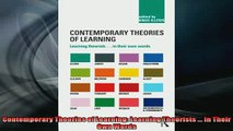 READ book  Contemporary Theories of Learning Learning Theorists  In Their Own Words  BOOK ONLINE