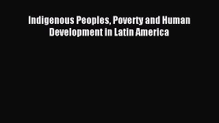 Read Indigenous Peoples Poverty and Human Development in Latin America Ebook Free