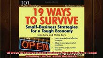 READ book  19 Ways to Survive SmallBusiness Strategies For a Tough Economy 101 for Small Business Free Online