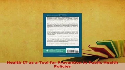 Read  Health IT as a Tool for Prevention in Public Health Policies Ebook Free