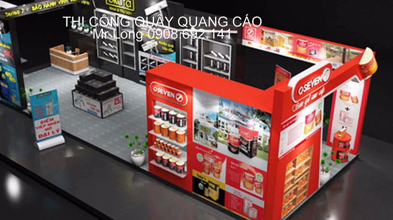 Chuyên thiết kế thi công quầy booth TPHCM 0908 692 141 Mr Long