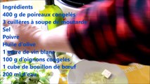 Recette cookeo :poireaux à la  moutarde