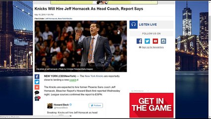New York Knicks Jeff Hornacek hired as head coach