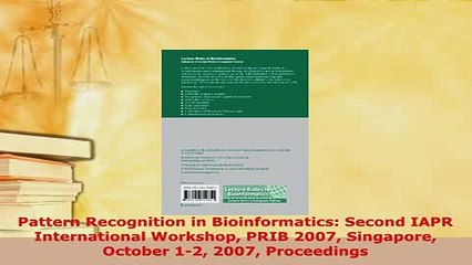 Read  Pattern Recognition in Bioinformatics Second IAPR International Workshop PRIB 2007 Ebook Free