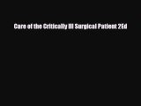 [PDF] Care of the Critically Ill Surgical Patient 2Ed Download Full Ebook