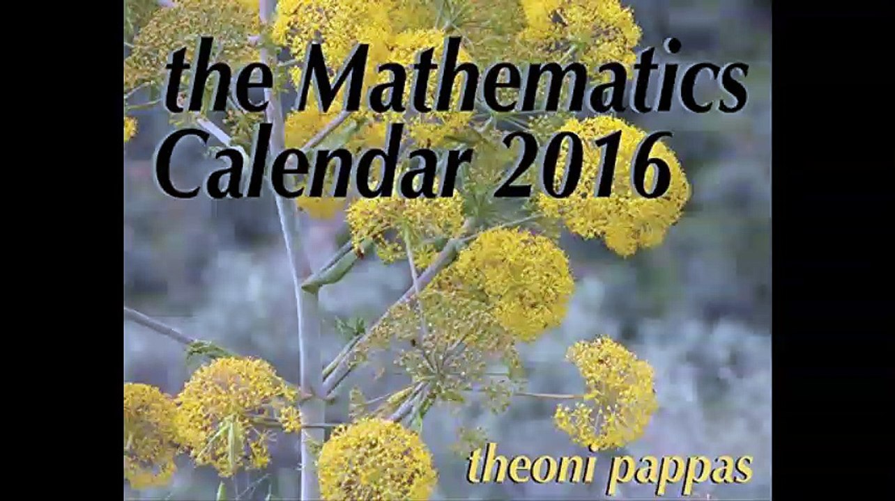 The Mathematics Calendar 2016