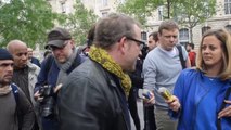 Bilan de la contre-manifestation qui a dégénérée - Paris 18.05.2016 - Voiture de police brûlée