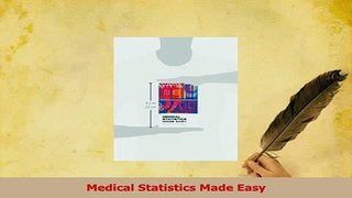 Read  Medical Statistics Made Easy PDF Free