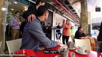 CRISTIANO RONALDO FOI TOMAR UM CHÃ NUM CAFÉ E VEJAM SÓ O QUE ACONTECEU