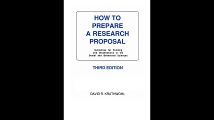 How to Prepare a Research Proposal Guidelines for Funding and Dissertations in the Social and Behavioral Sciences